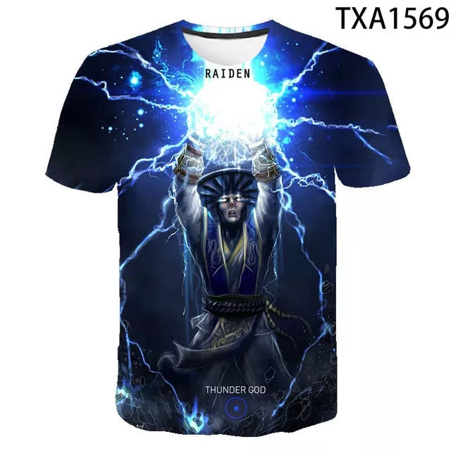 2023 NEW Kombat 3D T-Shirt Streetwear Short Sleeve-6 Prints