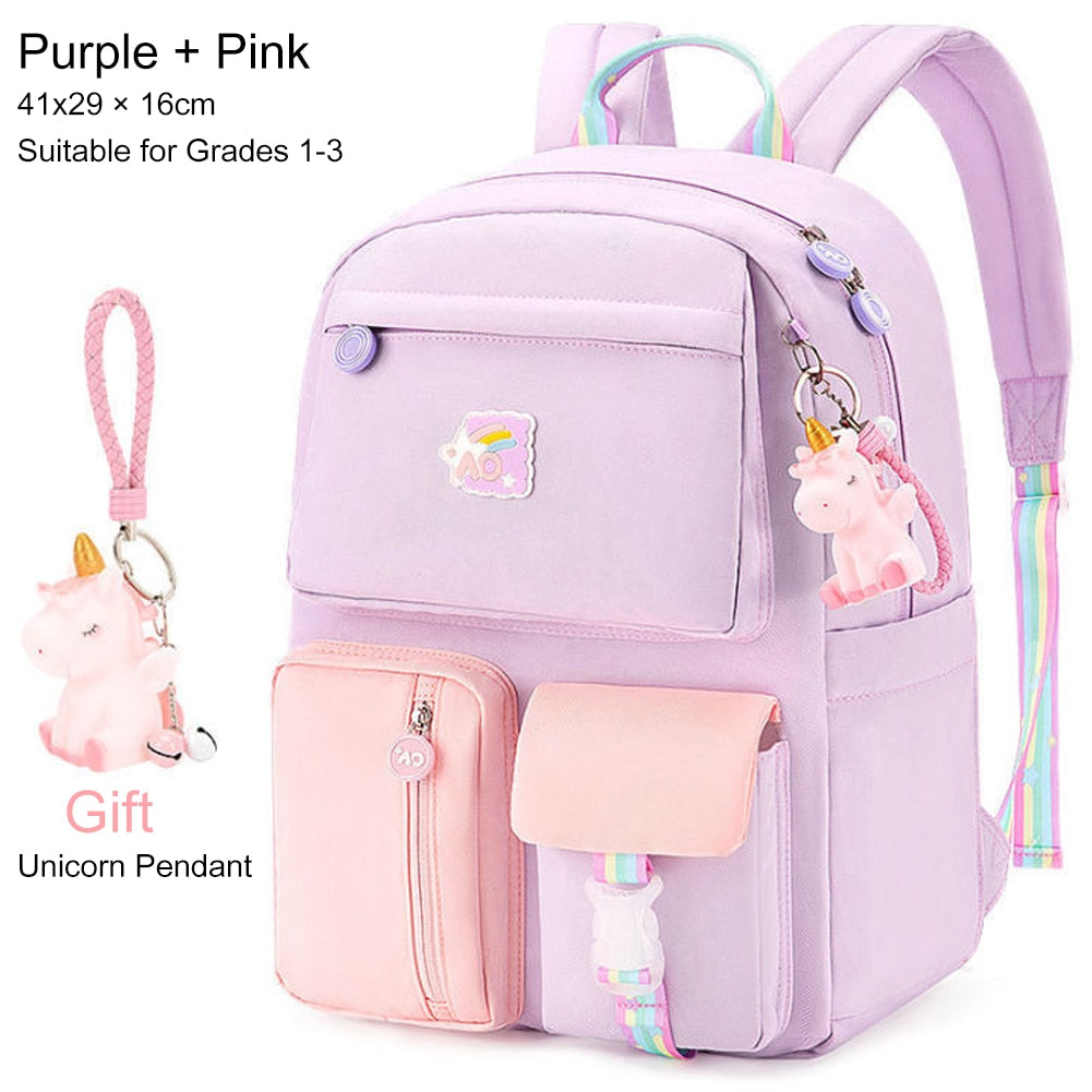 Girls Large Backpack Multi Pockets School Bag