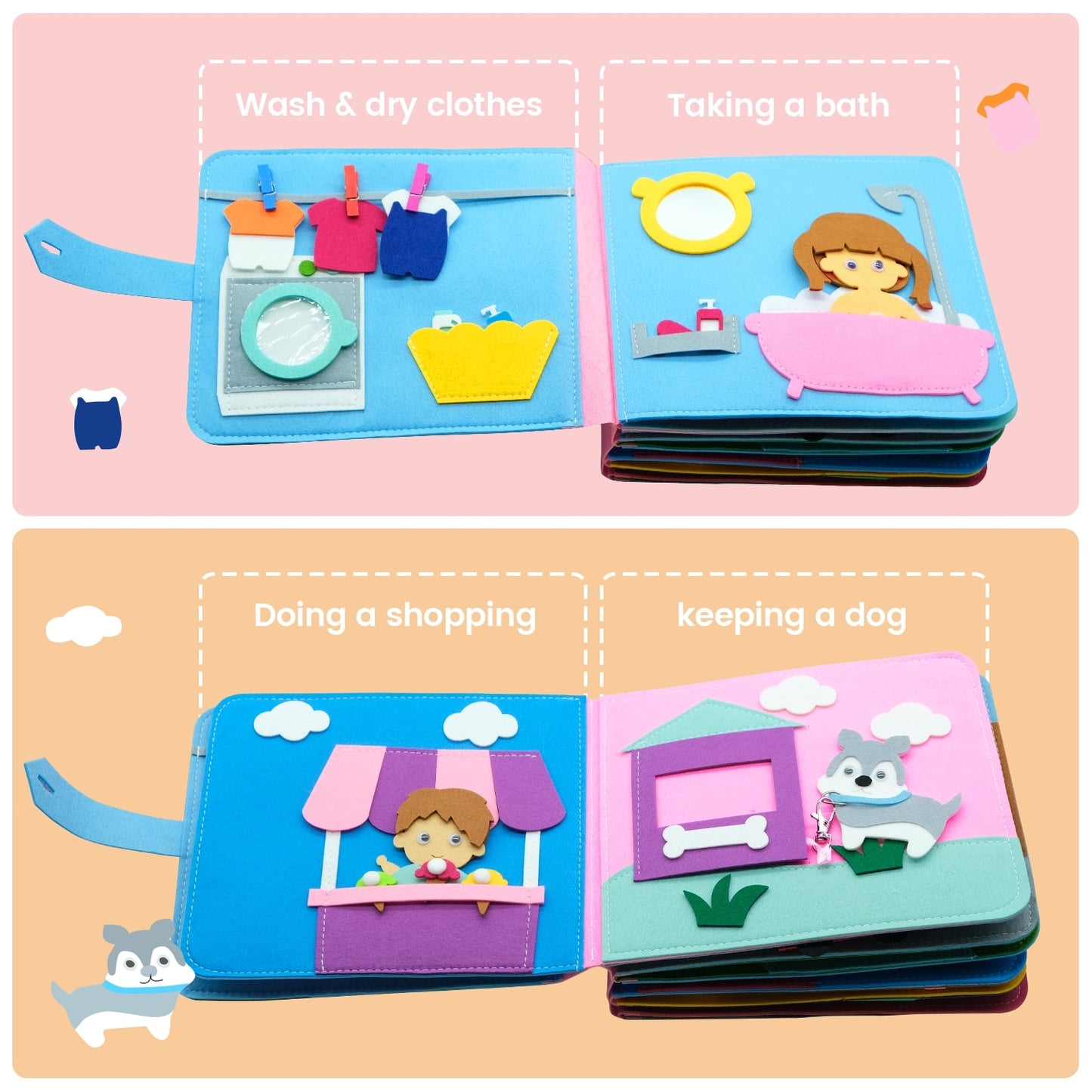 Baby-Toddler Cloth Books- Basic Early Learning