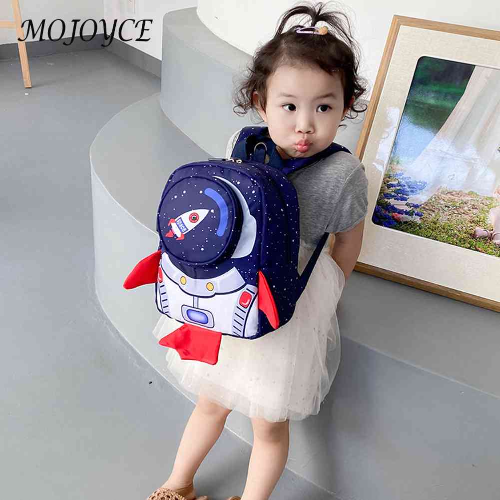 Kids Cartoon Backpack 3D  Anti-loss Traction Rope