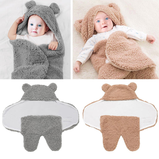 Baby Sleeping Bags-Newborn Infant 0-12m Winter Stroller Swaddle Wrap Blanket