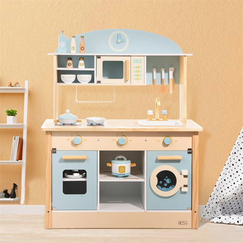 Wooden Kitchen Set with Accessories-Classic-Pretend Play