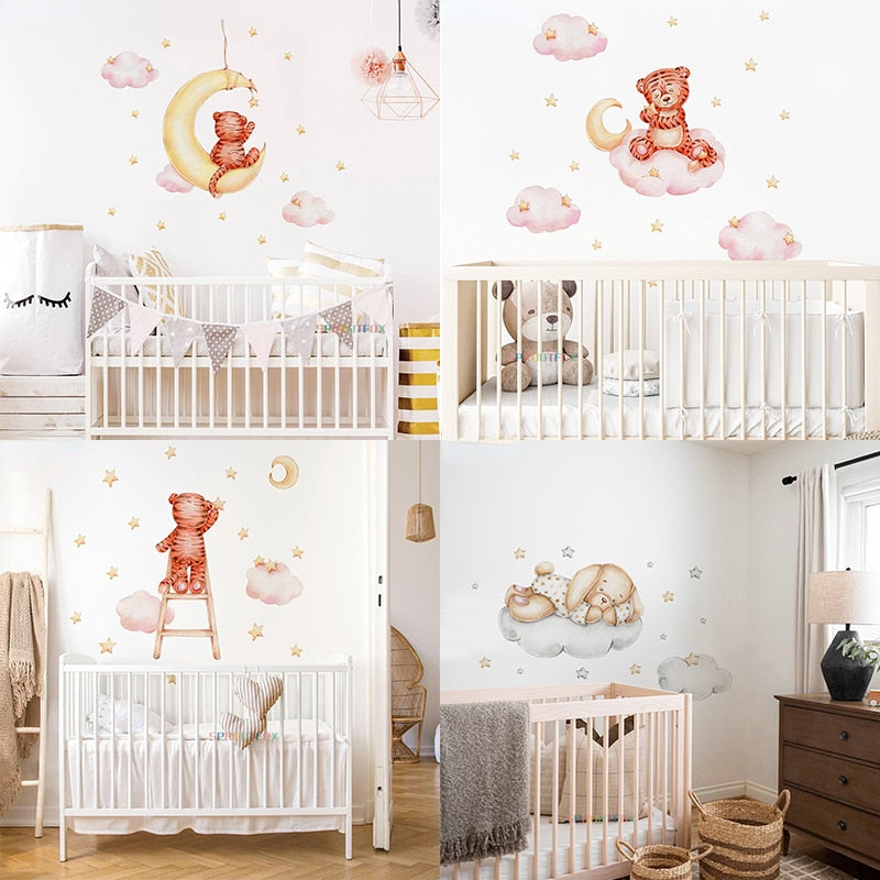 Wall Stickers-Decorative Vinyl Animal Patter-Kids Rooms