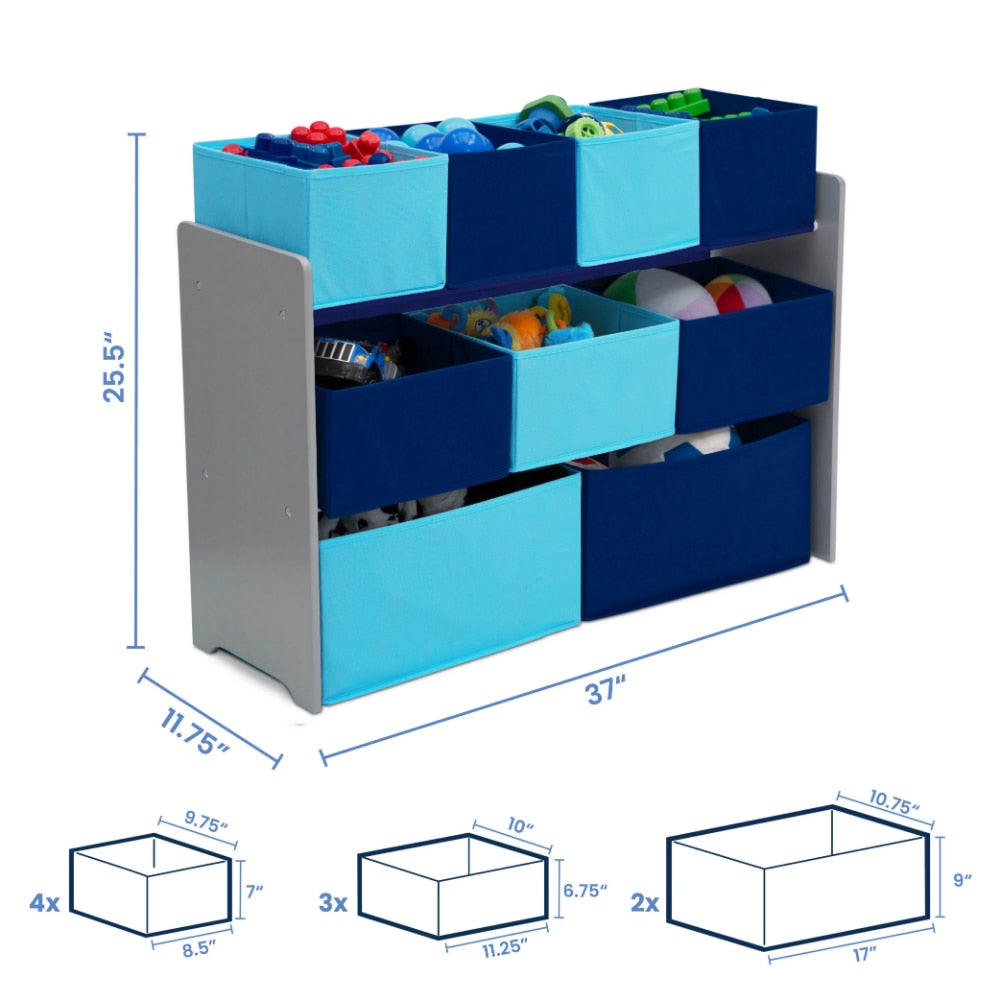 Children Deluxe Multi-Bin Toy Organizer w/ Storage Bins