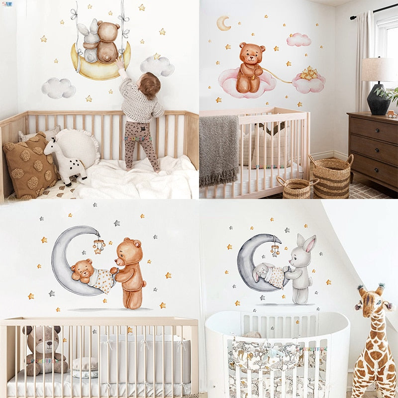 Wall Stickers-Decorative Vinyl Animal Patter-Kids Rooms