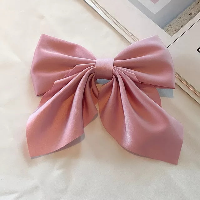 Long Ribbon Hairpin Bows-Knotted Chiffon 27 Colors