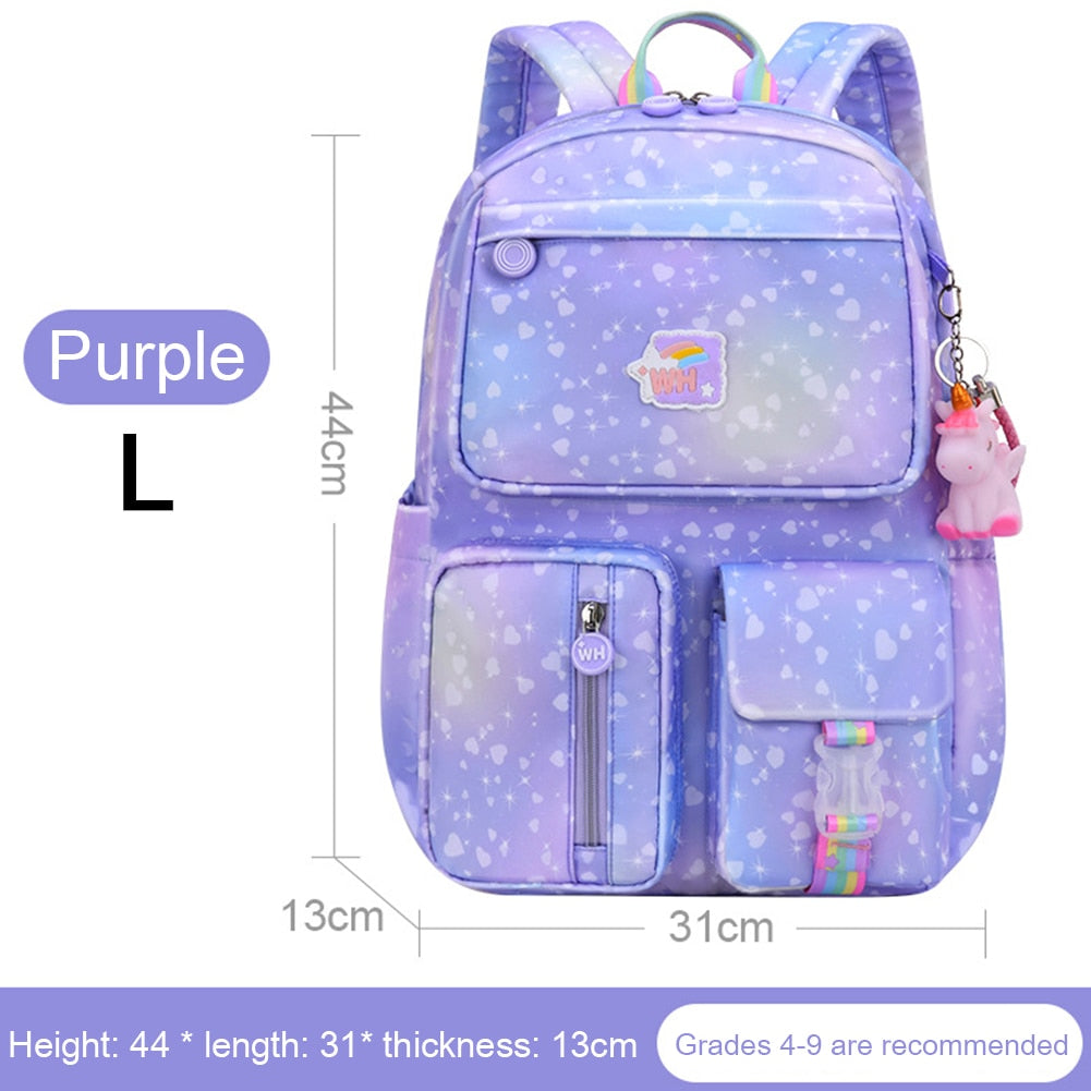 Girls Large Backpack Multi Pockets School Bag