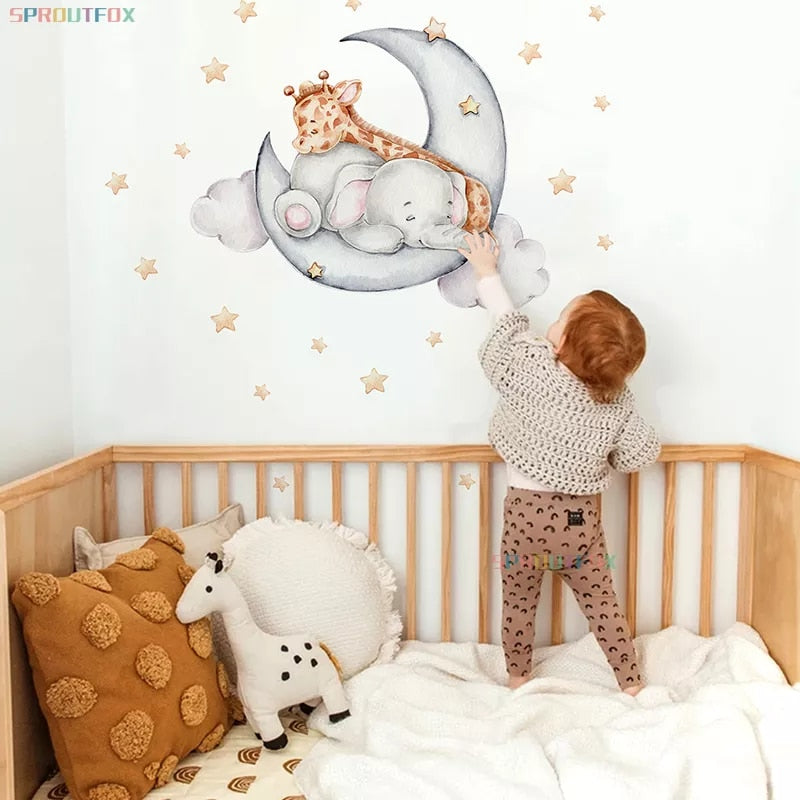 Wall Stickers-Decorative Vinyl Animal Patter-Kids Rooms