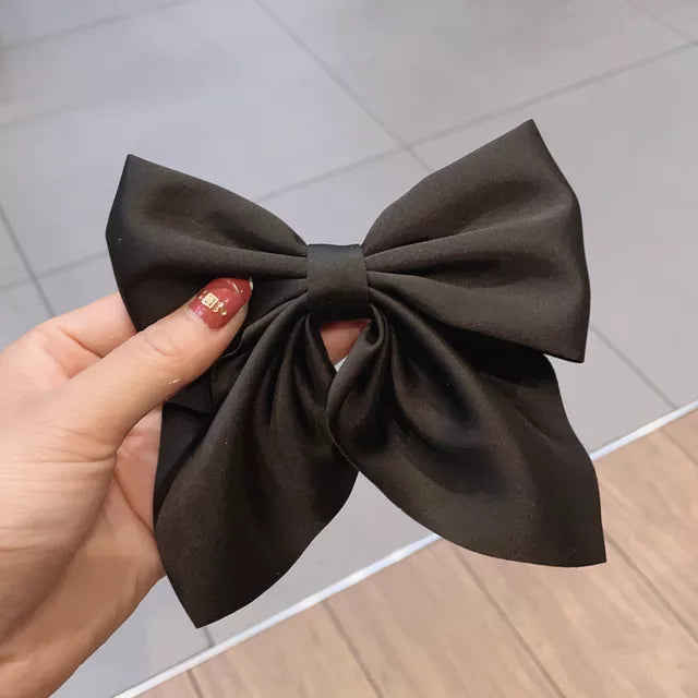 Long Ribbon Hairpin Bows-Knotted Chiffon 27 Colors