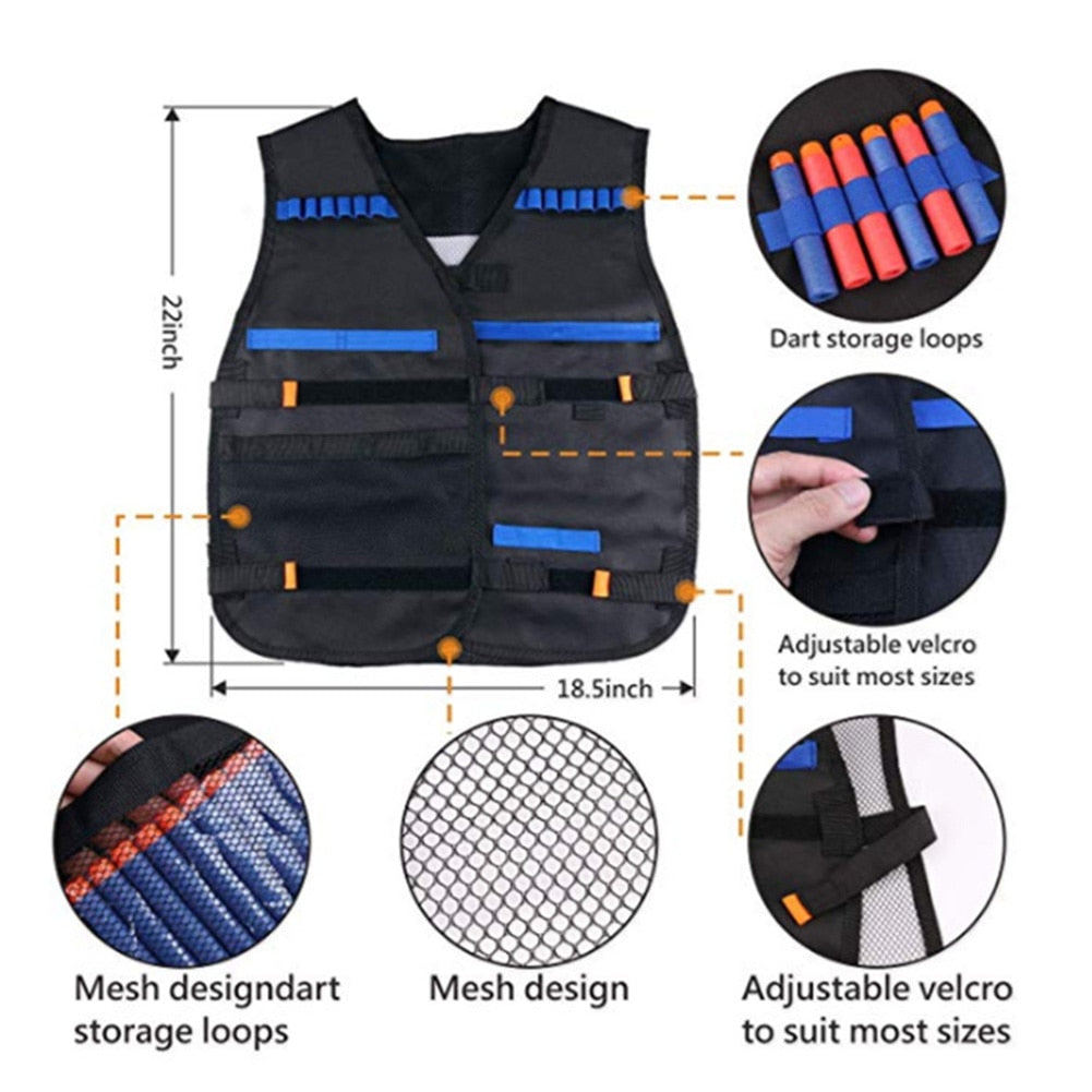 Kids 2 Vest Kit Sets for Nerf N-Strike Elite-Protective Equipment