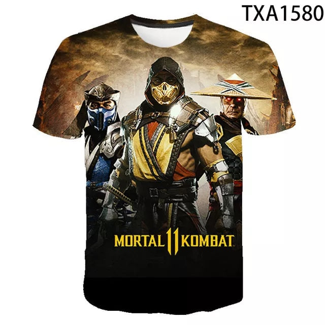 2023 NEW Kombat 3D T-Shirt Streetwear Short Sleeve-6 Prints